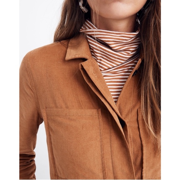 Madewell corduroy belted jumpsuit coveralls in Burnt Sienna - size 00 - Picture 5 of 7